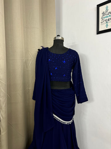 Blue stylish saree