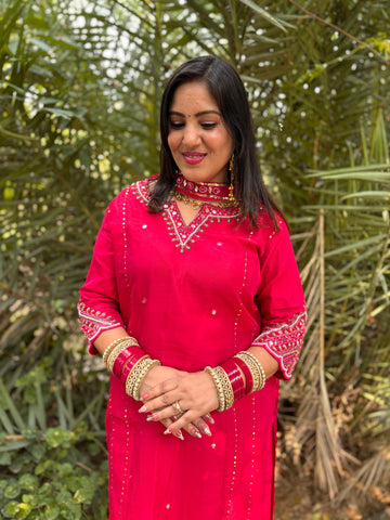 LD-4 Red Handmade Suit Set
