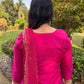 Pink Mirror Handwork Suit Set