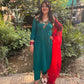 LD-005 Red And Green Handmade Suit Set