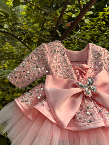 Pink Handmade Peplum Dress