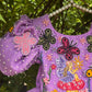 Lavender Handcrafted and Painted Dress