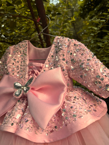 Pink Handmade Peplum Dress
