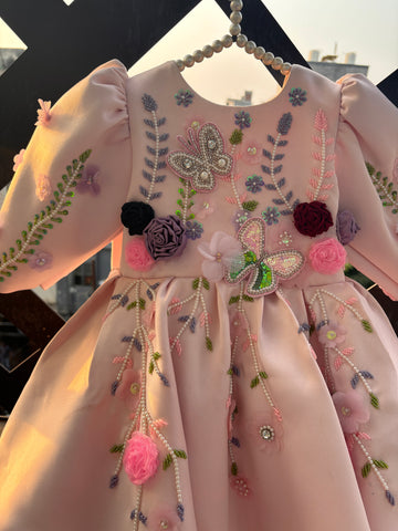 Pink Handmade Baby Dress