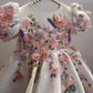 White Handmade 3D Butterfly Baby Dress
