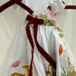 White Hand painted birthday dress for little princess