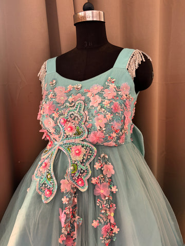 Blue Mother Daughter Dress