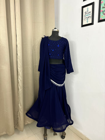 Blue stylish saree