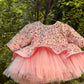 Pink Handmade Peplum Dress