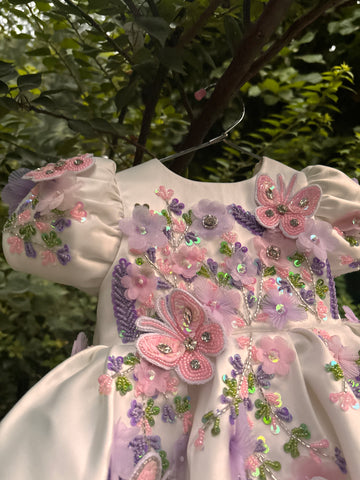 White Handmade Birthday Dress