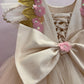 Beige Handmade 3D Dress