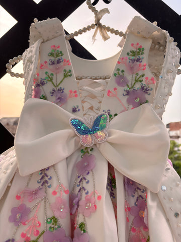 White Handmade Shoulder Starp Dress