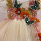 Beige Handmade 3D Dress