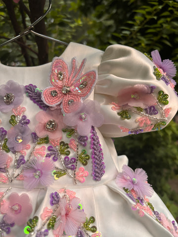 White Handmade Birthday Dress