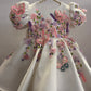 White Handmade 3D Butterfly Baby Dress