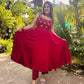 Cheery Red Anarkali