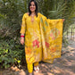 Yellow Printed Handmade Suit Set