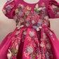 Deep Pink Handmade Baby Dress