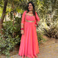 LD-009 Pink Handmade Anarkali Set