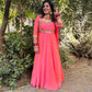 LD-009 Pink Handmade Anarkali Set