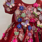 Maroon Handmade Baby Dress