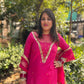 Pink Mirror Handwork Suit Set