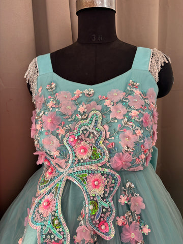 Blue Mother Daughter Dress