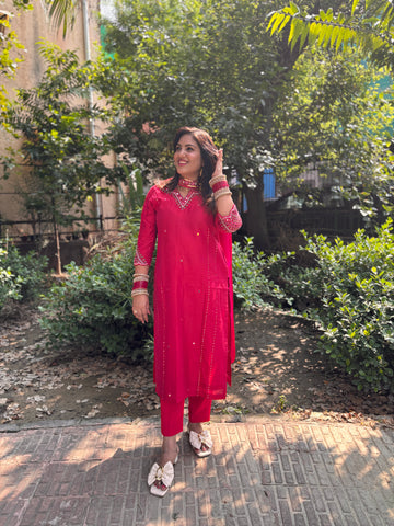 LD-4 Red Handmade Suit Set