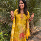 Yellow Printed Handmade Suit Set