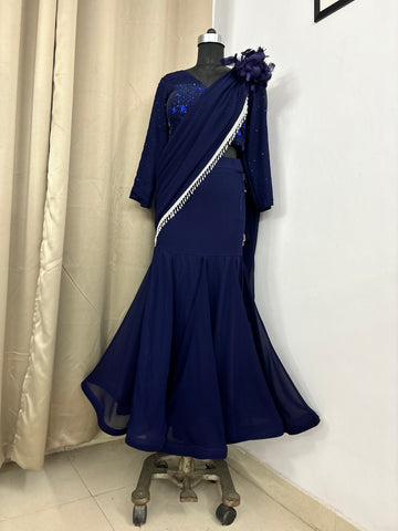 Blue stylish saree