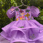 Lavender Handcrafted and Painted Dress