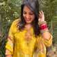 Yellow Printed Handmade Suit Set