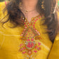 Yellow Printed Handmade Suit Set