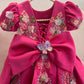 Deep Pink Handmade Baby Dress
