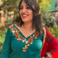 LD-005 Red And Green Handmade Suit Set