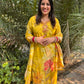 Yellow Printed Handmade Suit Set