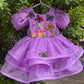 Lavender Handcrafted and Painted Dress