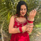 Cheery Red Anarkali