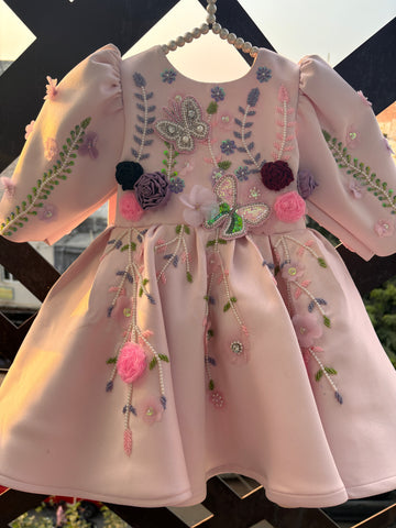 Pink Handmade Baby Dress