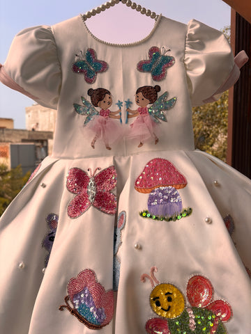 Fairy Hand Painted Baby Dress
