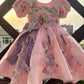 Pink Handmade Lavender Bow Dress