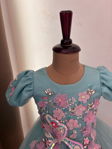 Blue Mother Daughter Dress