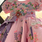 Pink Handmade Lavender Bow Dress