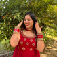 Cheery Red Anarkali