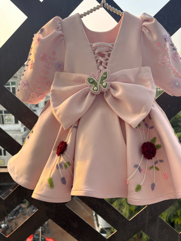 Pink Handmade Baby Dress