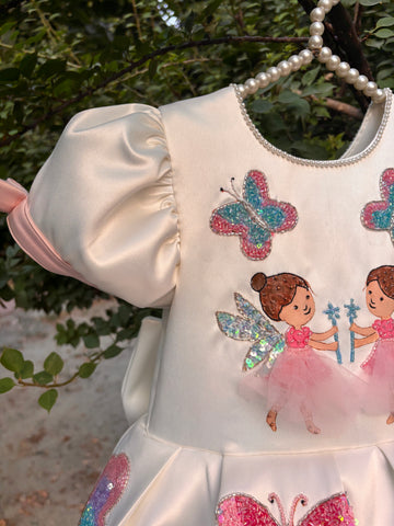 Fairy Hand Painted Baby Dress
