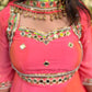 LD-009 Pink Handmade Anarkali Set