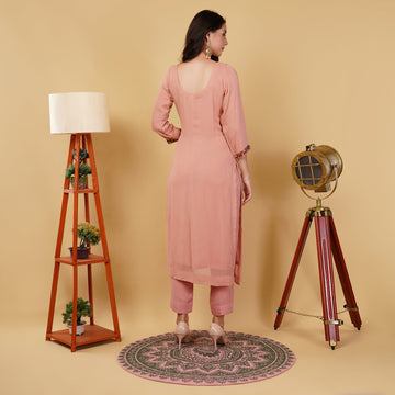 EF1032 - Peach Handmade Suit Set
