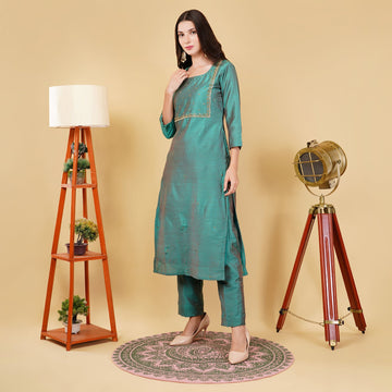 EF1038 - Green Handmade Suit Set