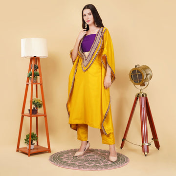 EF1040 - Mustard Kaftan Set